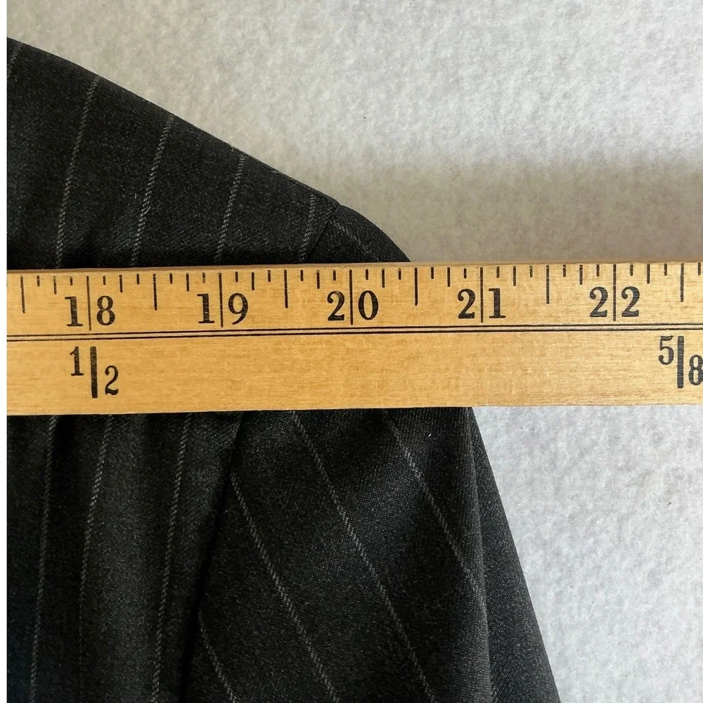Brooks Brothers Scabal Blazer Mens 44R Charcoal Gray Pinstripe Wool Sport Coat